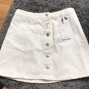 White Jean Skirt